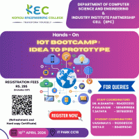 Hands - on IoT BootCamp: Idea to Prototype 2026 Workshop Poster